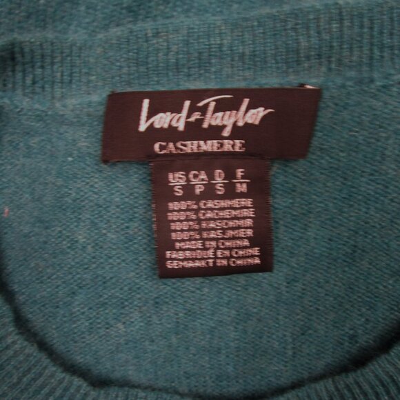 Fuzzy CASHMERE Pullover Knit Sweater Crew Cuddly Dark Teal Blue - Picture 8 of 10